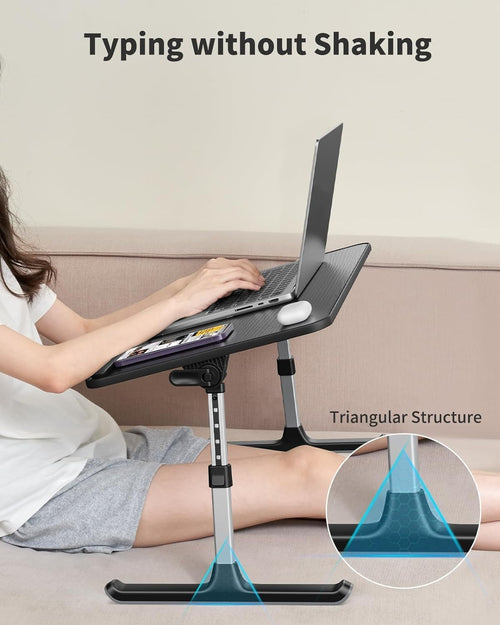 Laptop Desk for Bed, Height & Angle Adjustable Laptop Stand for Bed,